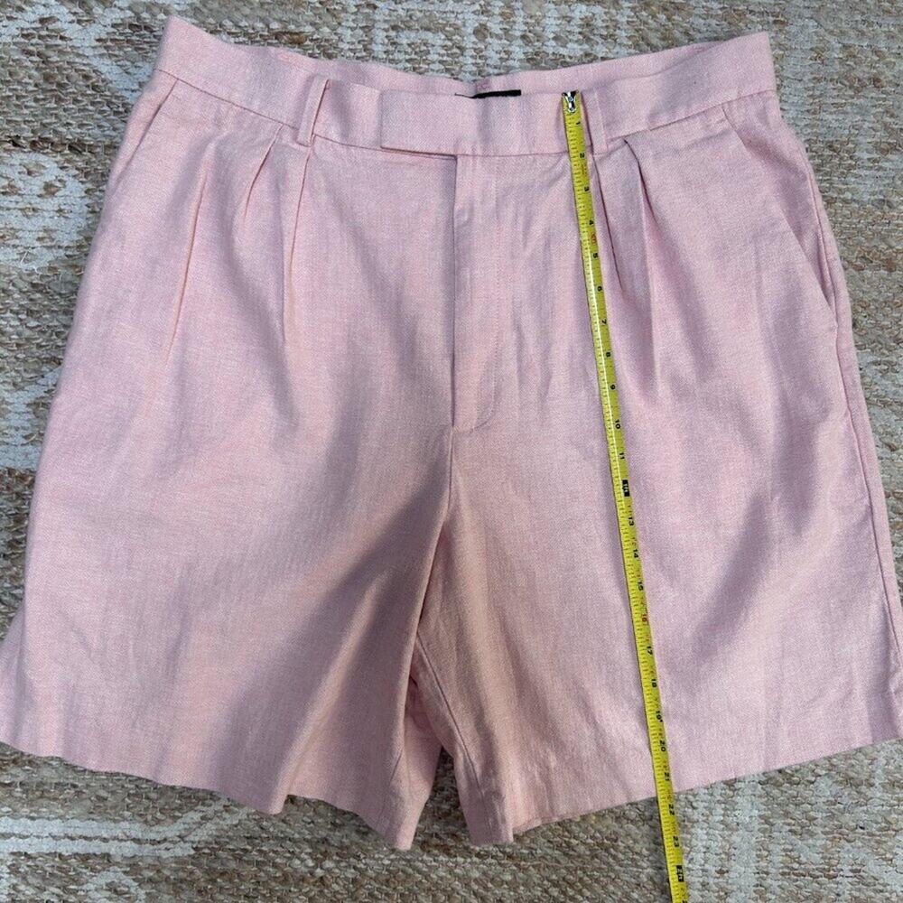 Banana Republic Pink Tailored Bermuda Shorts High Waist Pleated Trouser women 18 - Picture 10 of 12